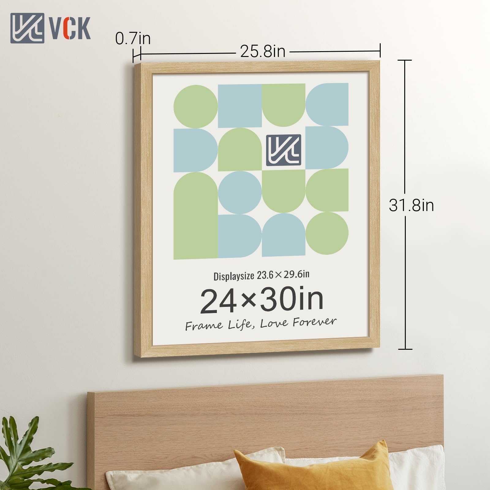 Snapklik.com : VCK 24x30 Oak Wood Frame For Poster & Picture