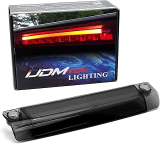 iJDMTOY Smoked Dark Lens 9-LED 3rd Brake Light Assy Compatible With Toyota 4Runner Highlander Prius Sienna etc., Rear Center Roof High Mount LED Third Brake w/Strobe Braking Feature