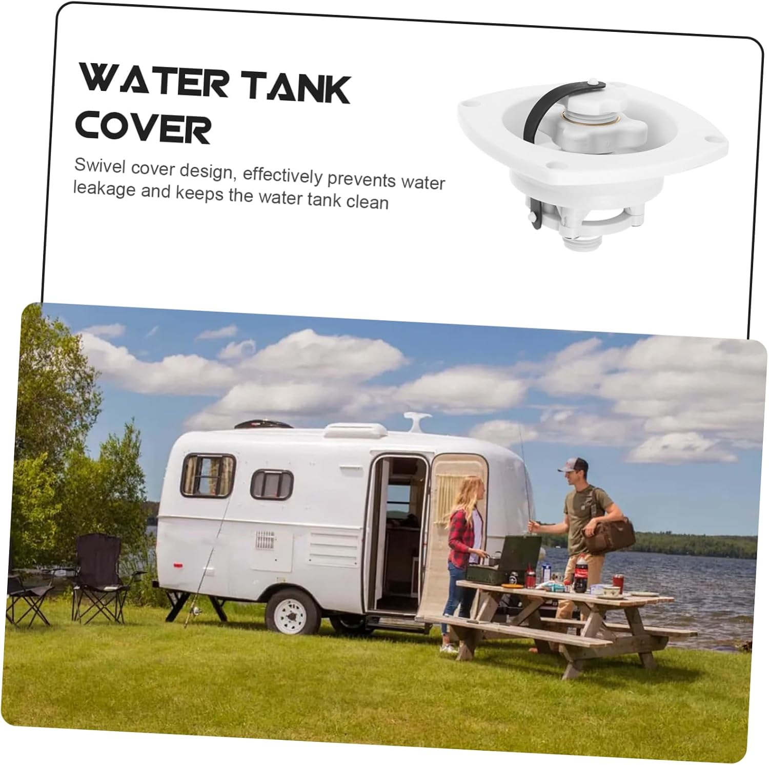 RV Water Inlet Filler Valve Replacement for Trailers and Campers Waterproof Design Easy to Install RV Accessory