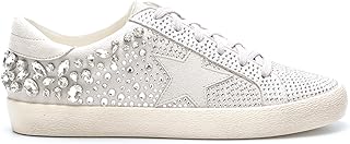 Mi.iM Goldie Rubber Sole Lace-up Rhinestone Star Sneakers