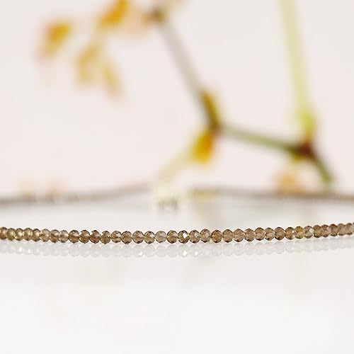 Miniatura 5 de Gempires - Collar natural, cuentas facetadas, cristales curativos de energía, cadena chapada en plata, regalo para ella, joyería de piedras