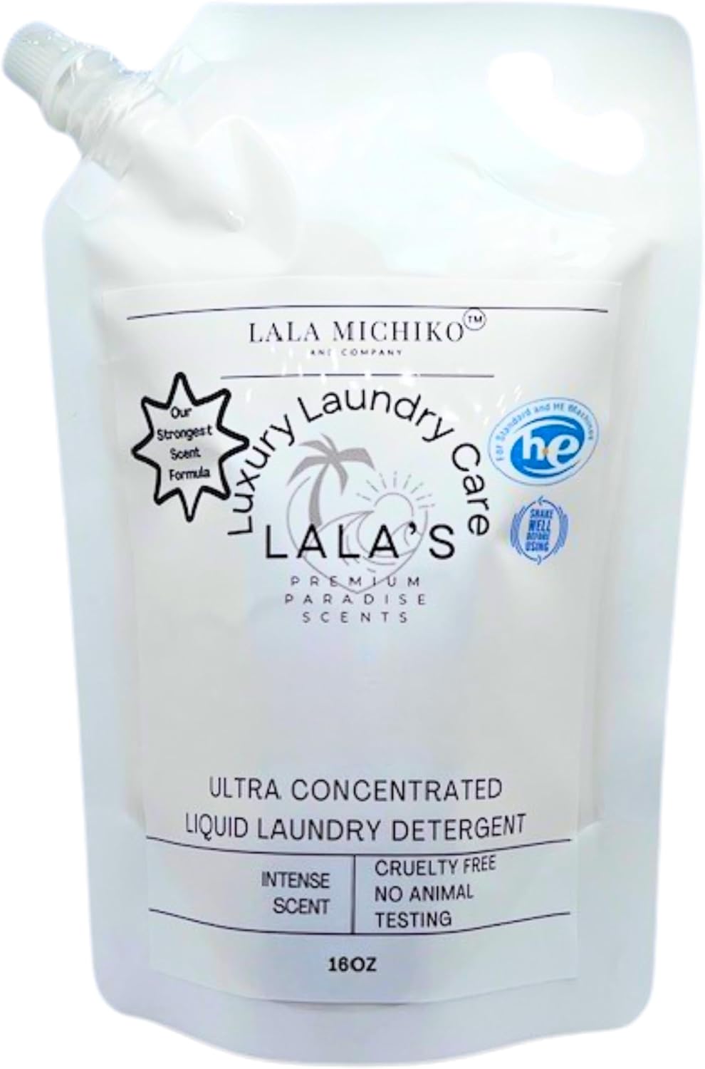 Lala’s Premium Paradise Scents 16oz Liquid Laundry Detergent Refill Pouch – High-Scented, Long-Lasting, Eco-Friendly Concentrated Formula (Paradise Envy)