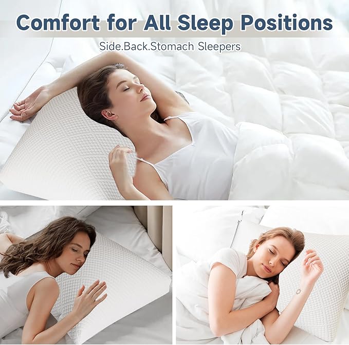 Almohada Fibra de Poliéster Queen 50x76 cm Soporte Suave miniatura 5