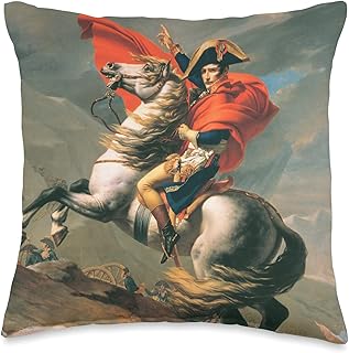 Napoleon Crossing The Alps Painting Throw Pillow