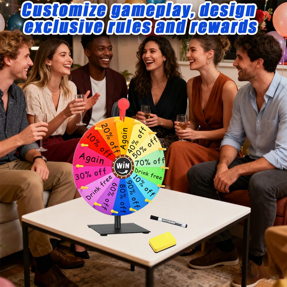 Roue de la Fortune à Faire soi-même, avec Gomme pour Jeux de Mots, Halloween, Noël, Nouvel an