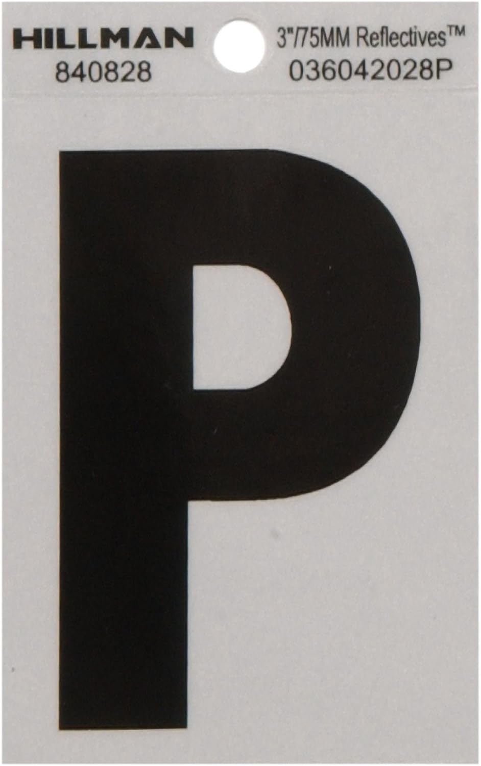 Hillman 840778 3" Black and Silver Reflective Poly-Film Adhesive Number 0