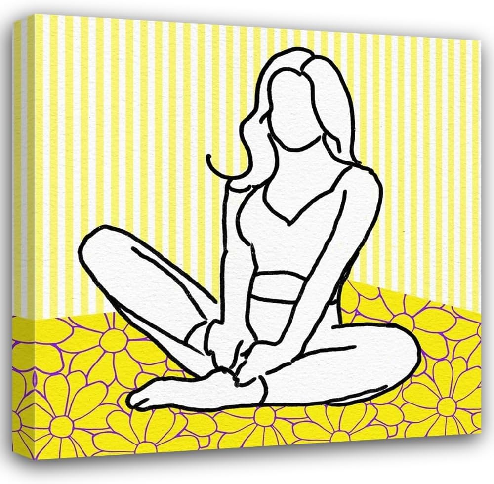 ArtDirect Sitting Figurative III Custom Framed Art Print Giclee Print or Canvas Options with Various Sizes and Customization by Morre, Regina