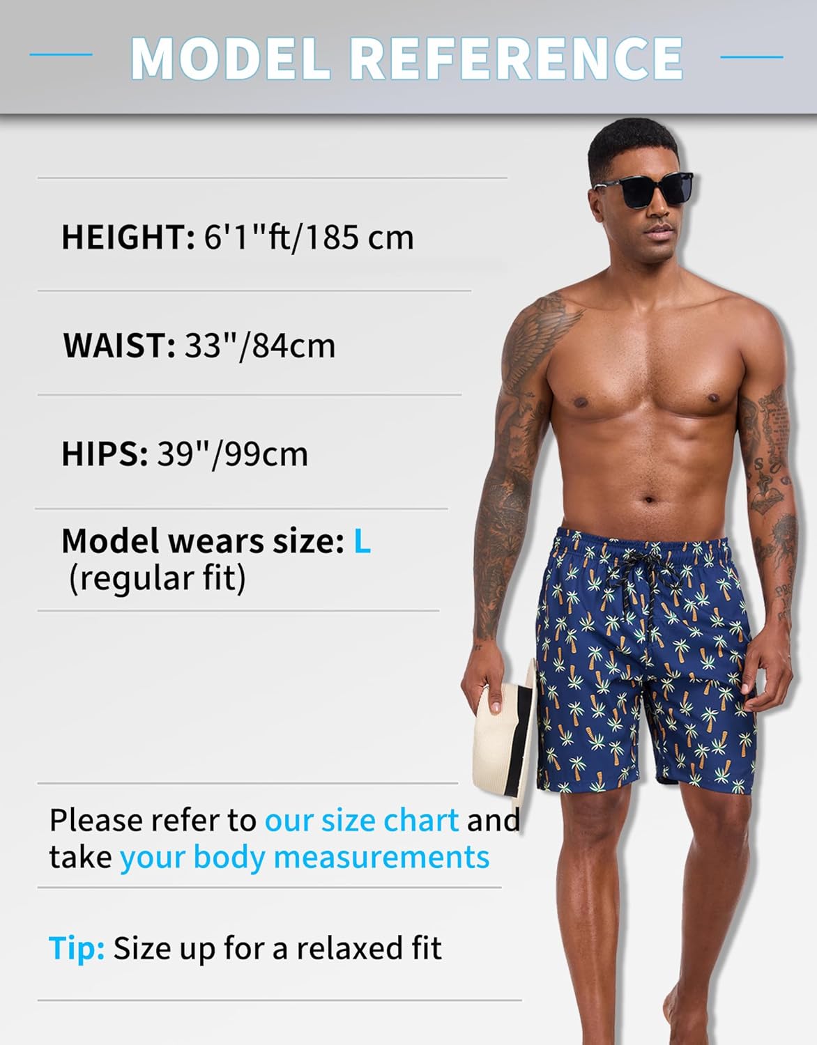 Flytop Mens Swim Trunks, Quick Dry Mesh Liner Board Shorts, Zipper Pockets, Above-Knee Bathing Suit - Image 6