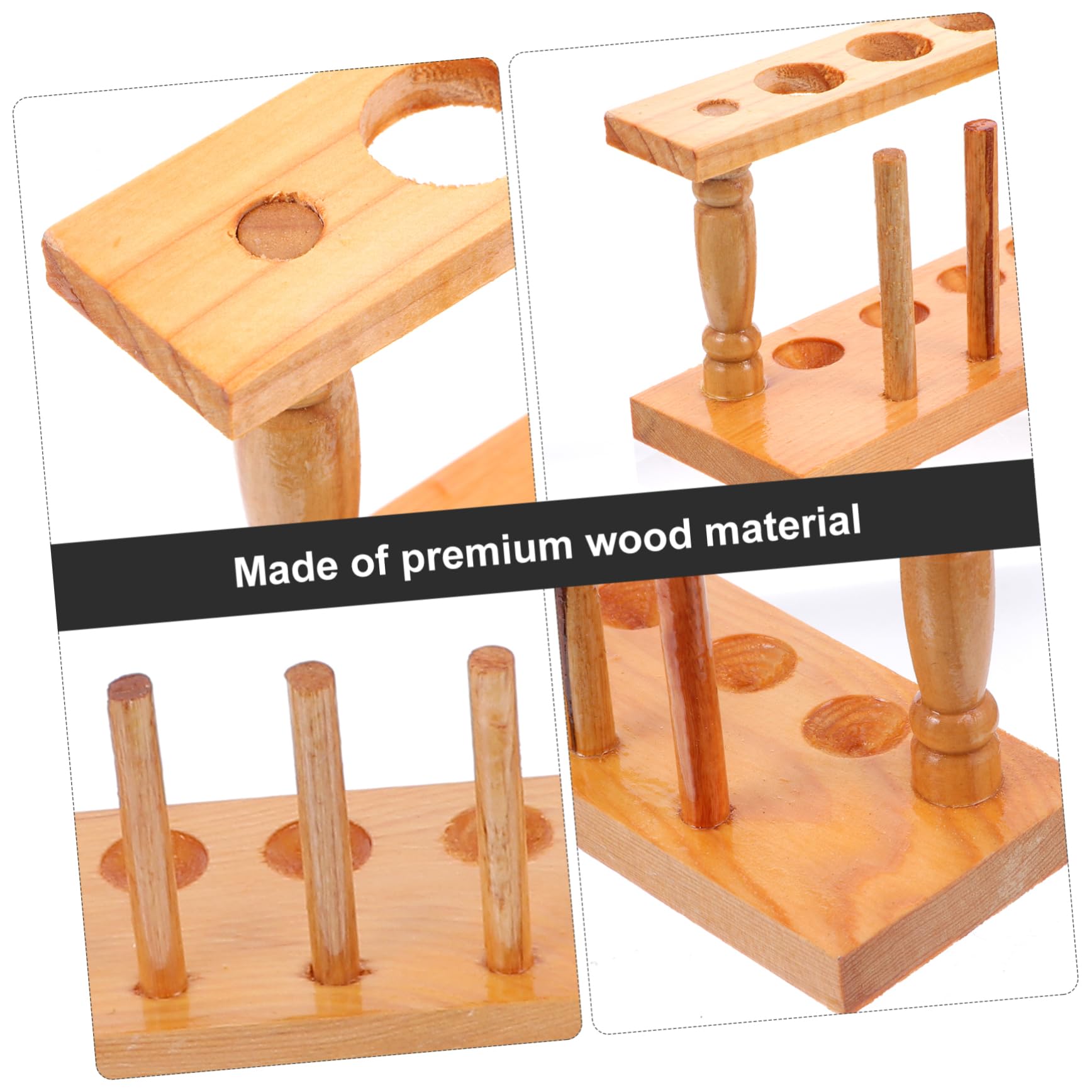 PRETYZOOM Gradilla De Madera Para Tubos De Ensayo Soporte De Madera Para Laboratorio Para Química Escuela Duradero y Práctico
