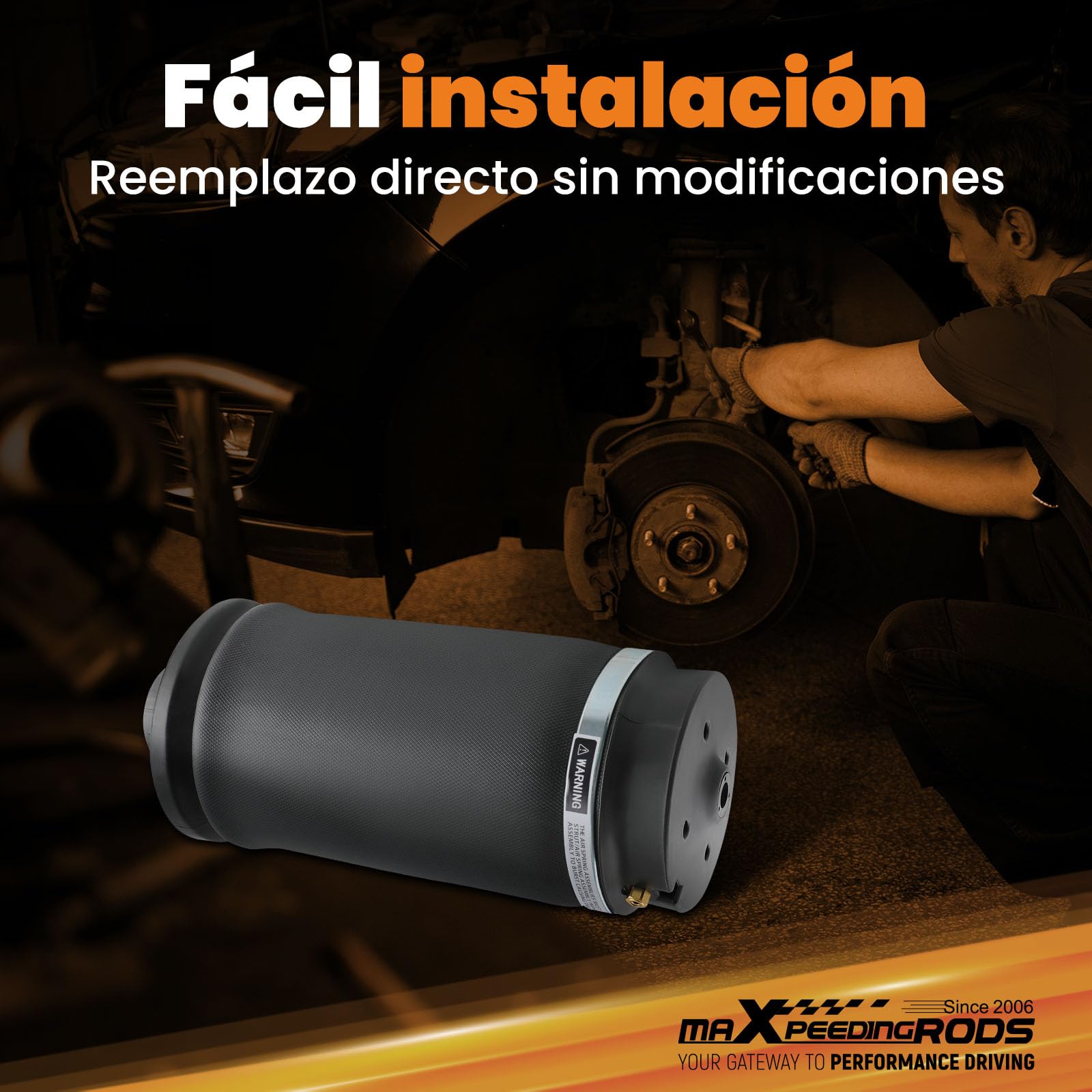 maxpeedingrods Bolsa de Aire Suspensión, Resorte Trasero para Amortiguador de Aire, Muelle de Suspensión Neumática, Air bag para ML GL Class W164/ X164 ML63 AMG Rear 2007-2011, Instalación Fácil