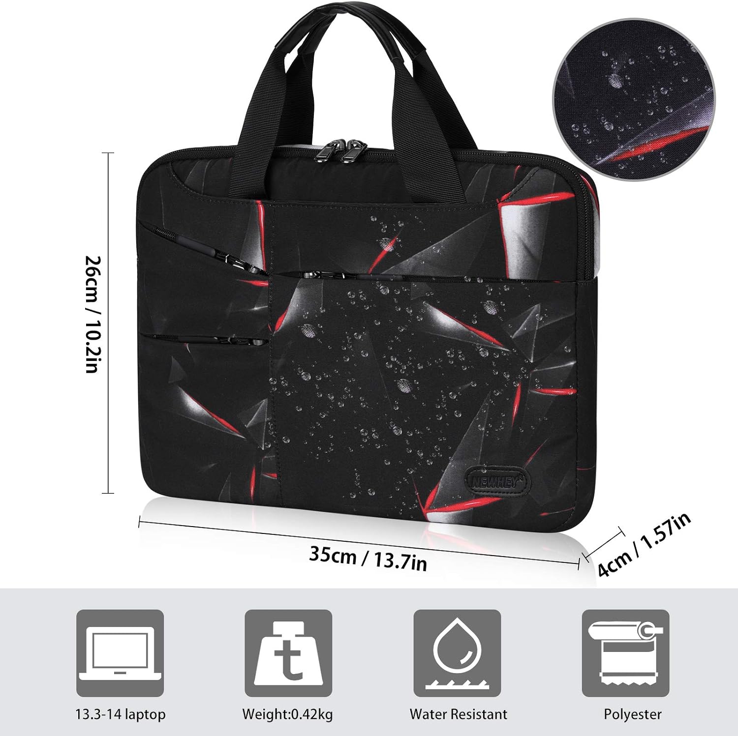Accessori NEWHEY Borsa Porta PC 15.6 Pollici Impermeabile Notebook Borse  Computer Portatile per Uomo Donna Lavoro Università Scuola urban-earth.co.uk