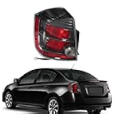 Silscvtt Left Side Tail Light Assembly Replacement for Nissan Sentra 2010-2012 Black Housing NI2800188 26555ZT50B