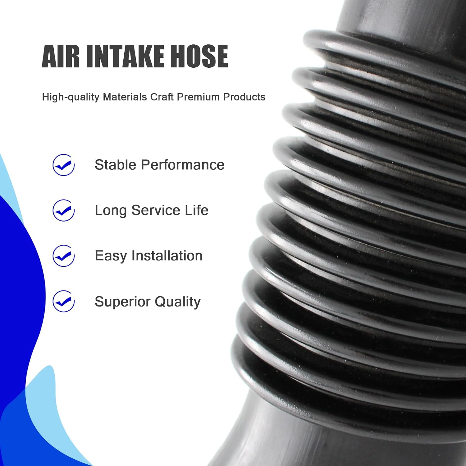 AUCERAMIC 696-137 Engine Air Intake Hose Tube with Clamps Fit for 2010-2022 Mercedes-Benz for 2007-2018 Dodge Freightliner Sprinter 2500 3500 4500 3.0L V6 9065281524