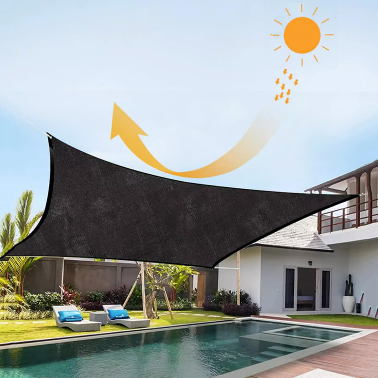 WQPMNYG Sunblock Shade Cloth - UV Protection Breathable Cooling Mesh Canopy with Grommets for Greenhouse, Garden, Patio, Pergola