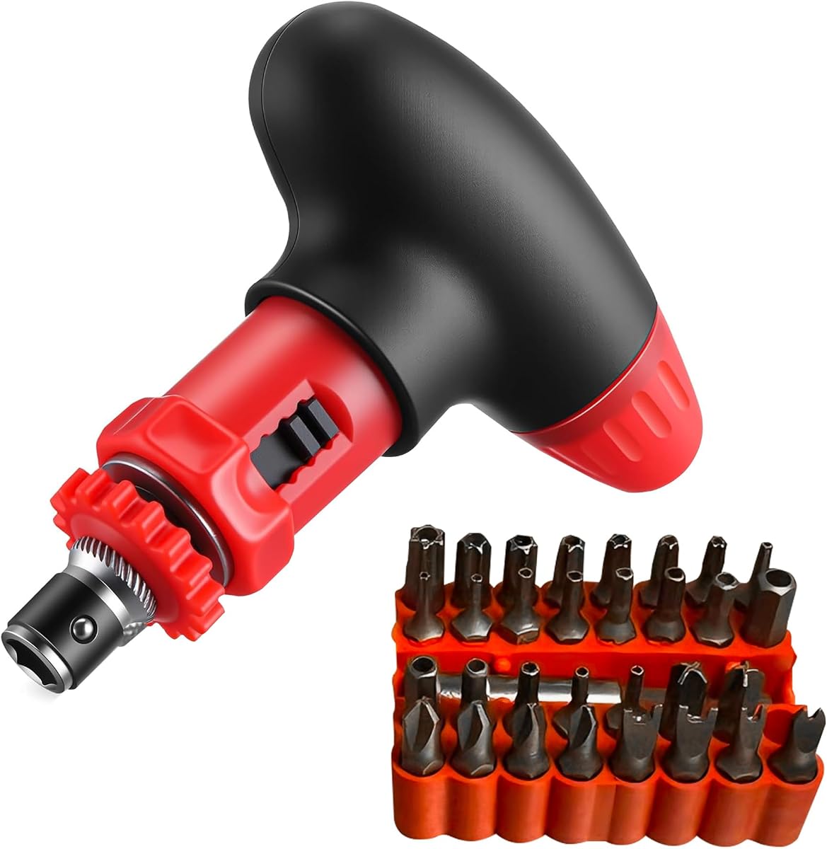 34 in 1 Ratchet Snowboard Screwdriver Multitool for Adjusting Bindings, Professional Snowboard Tool Kit with Extension Bit Driver, Compact Pocket-Friendly Repair Tool