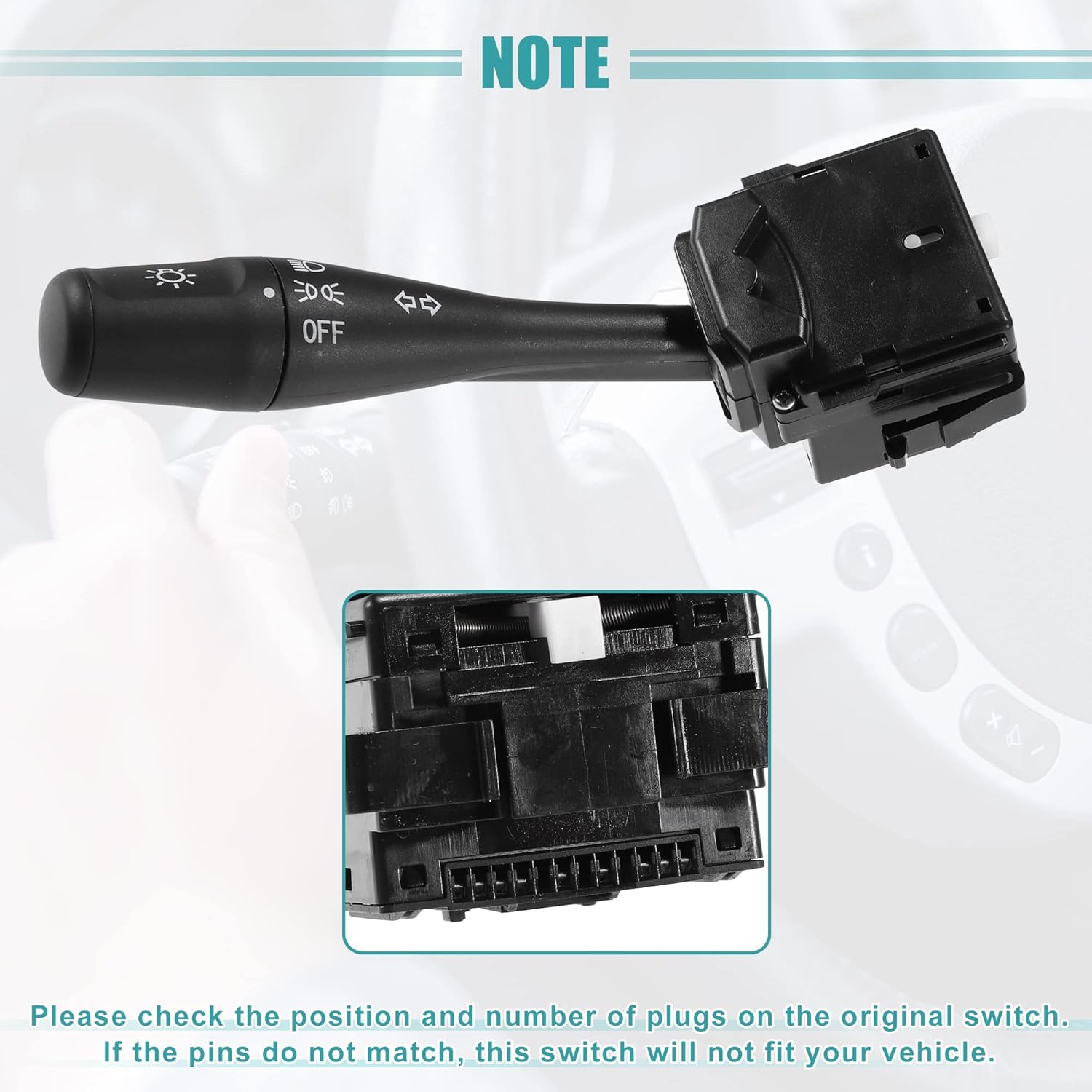 ACROPIX Turn Signal Switch Multifunction Combination Switch Fit for Mitsubishi Eclipse - Pack of 1 Black