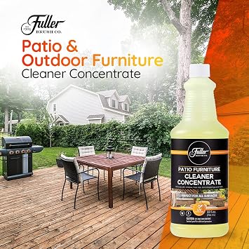 Fuller Brush Patio Furniture Cleaner Concentrate 16 oz Multi-Surface Outdoor Cleaning Solution for Metal, Plastic, Fabric & Vinyl Citrus Scent