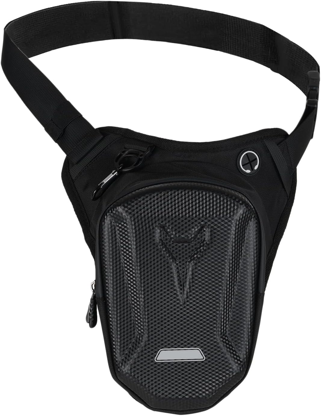 LANRU Motorcycle Waist Pack Hard Shell Drop Leg Bag Motorcycle Waterproof Waist Pack for Motorcycle Riding Hiking Fishing Men Women