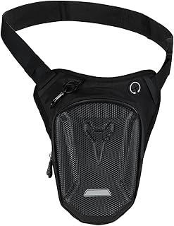 Daconovo bolsa de perna dura para motocicleta, bolsa de cintura à prova d'água para motocicleta, equitação, caminhadas, pesca, homens e mulheres