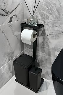 3'ü 1 Arada Banyo Seti Tuvalet Kağıtlık, Çöp Kovas