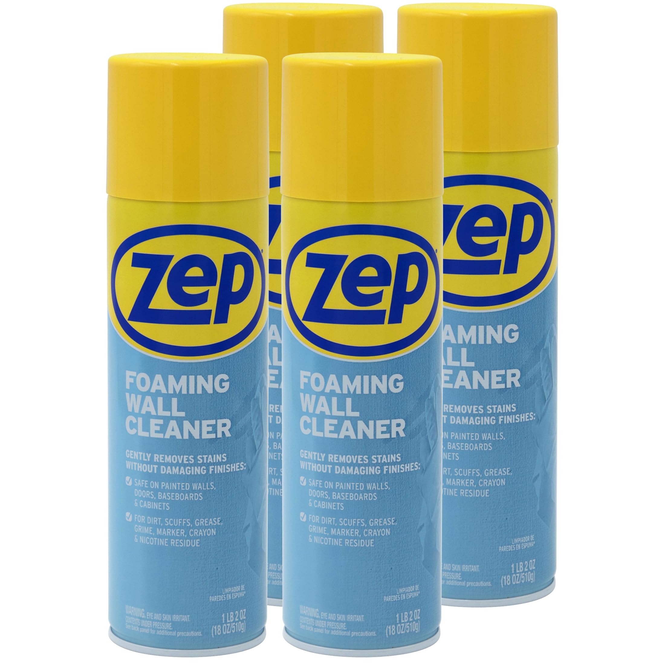 ZepFoaming Wall Cleaner 18 Ounce ZUFWC18 (case of 4) Cleans Walls Without damaging Paint Surfaces