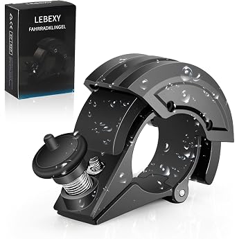 LEBEXY Bicycle Bell Mountain Bike Bicycle Bell Bicycle Bell Bicycle Bell Mini Loud and Bright Bicycle MTB Bell Bicycle Handlebar Ring Black
