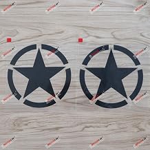 (2) 6'' Army Star WW2 Decal Sticker Car Vinyl fit for Jeep Toyota Willys Black a sda3