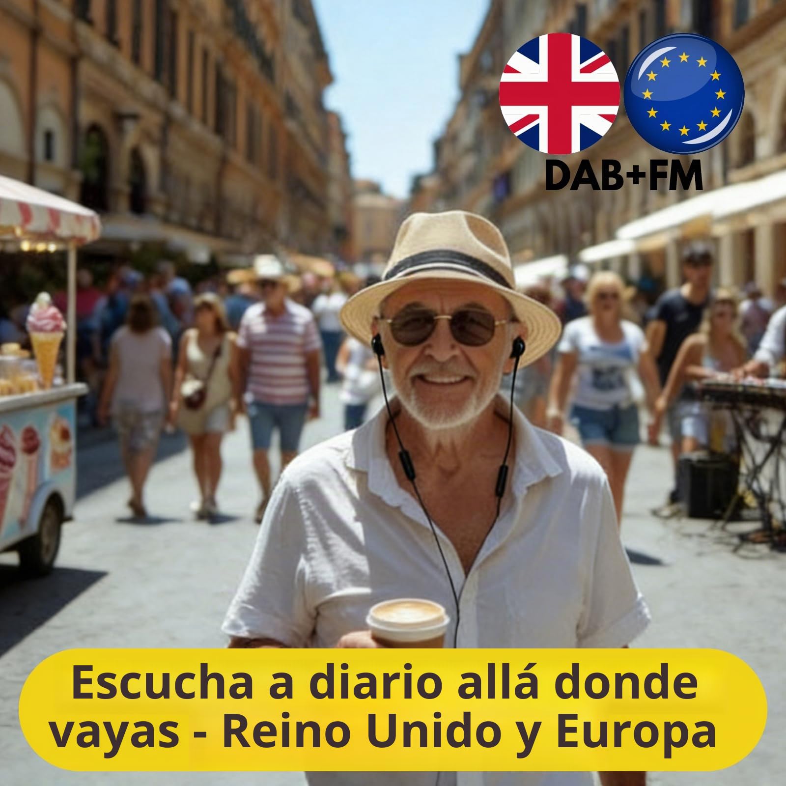 MP1 Radio Portátil Pequeña Dab/Dab+ y FM,Mini Radio de Bolsillo Digital Batería Recargable con Auriculares,Botones bloqueables,batería o Red alimentada,20 Estaciones preestablecidas (Negro)