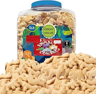 Animal Crackers in Resealable Bulk Storage Tub, Classic Lightly Sweet Snacks, 5 Pound Party Size Container