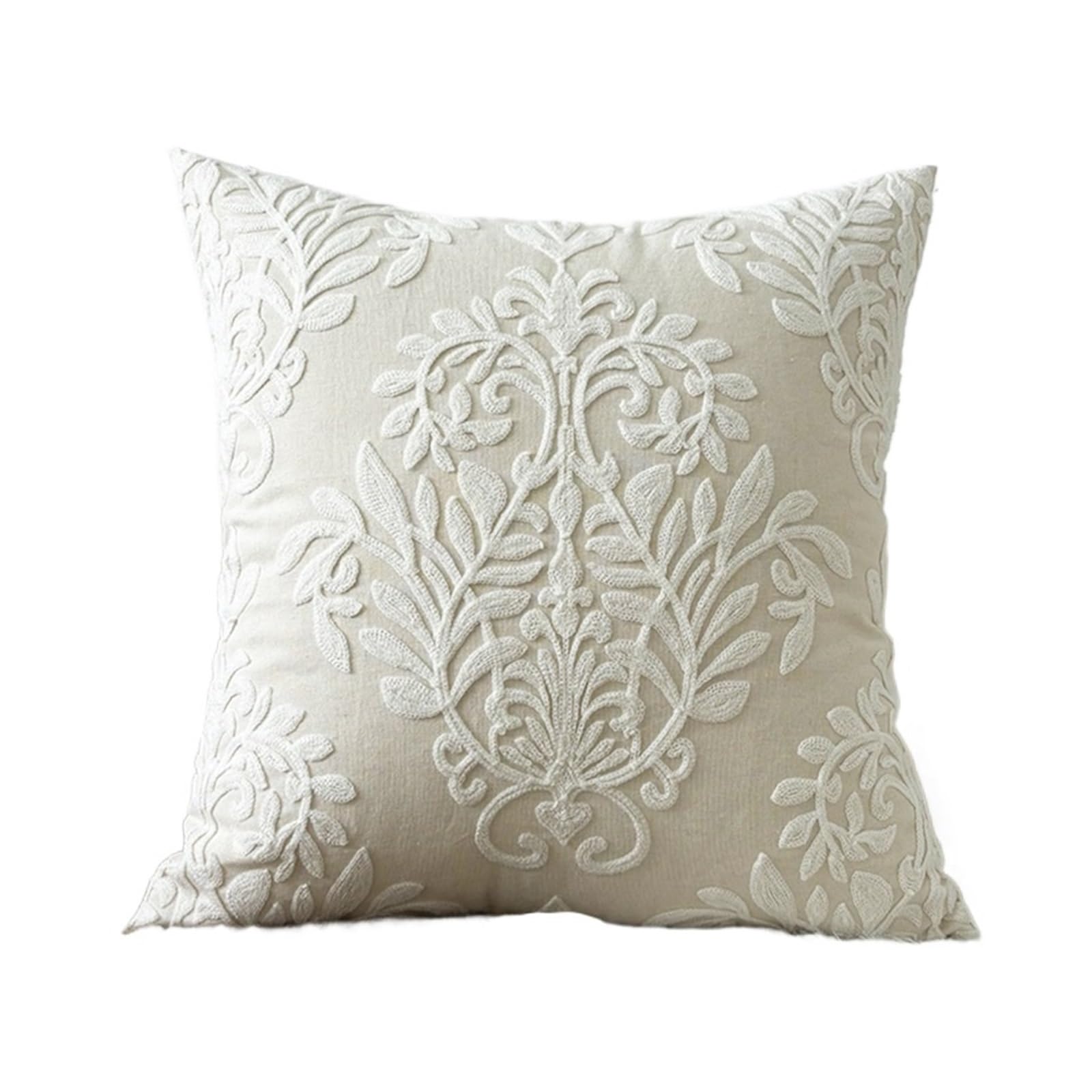 Coussin canapé lot de 2 housses brodées 45x45 cm pour salon et chambre