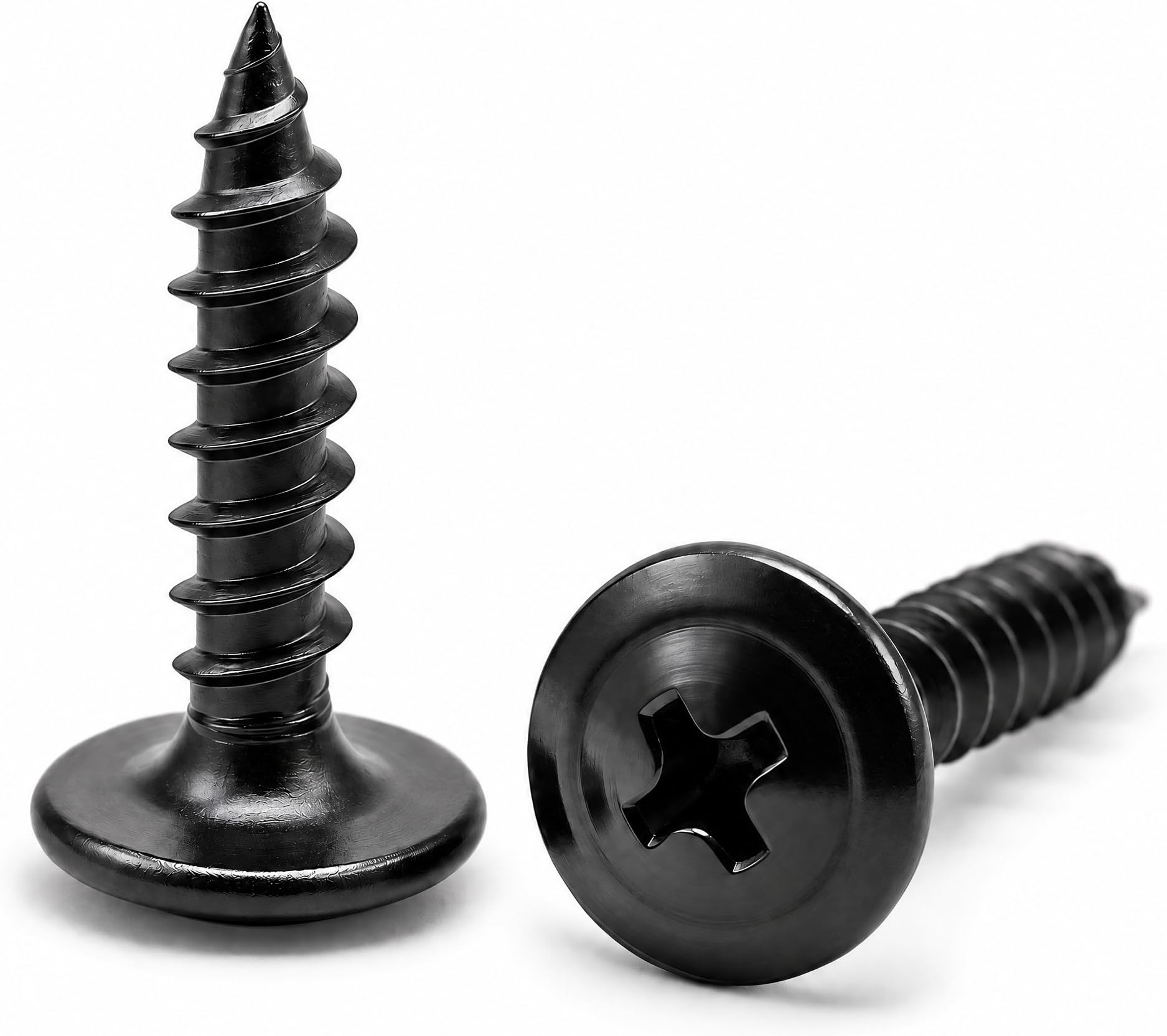 100 Qty #8 x 3/4" Black Phillips Modified Truss Head Wood Screws (BCP1078)