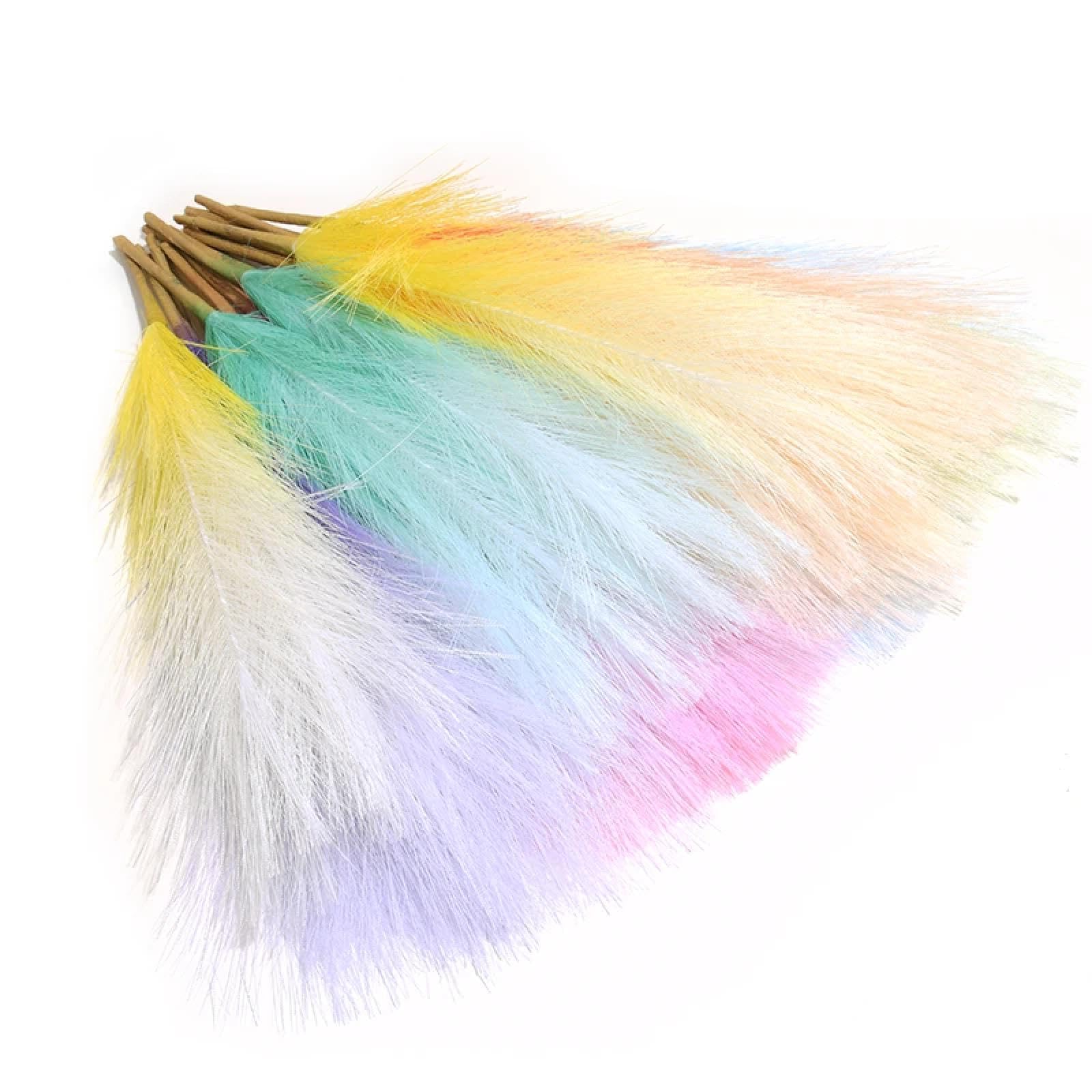 Erba artificiale soffice della pampa da 43 cm, decorazione per casa, matrimonio, festa di compleanno, fiori finti, piante, decorazione blu