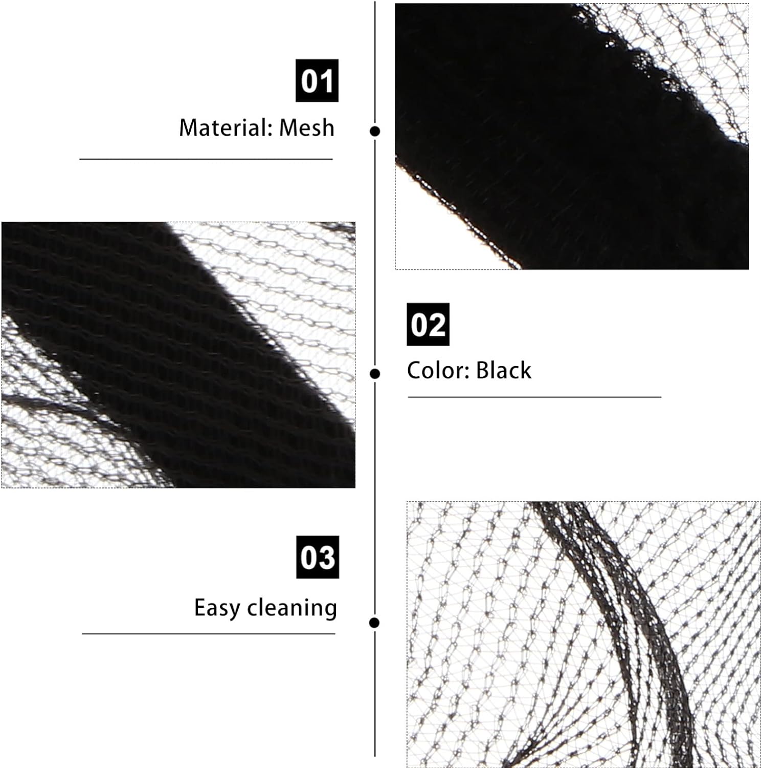 Hemobllo Adjustable Cage Cover Cage Catcher, Airy Gauze Cage Cover - Birdcage Accessories Mesh Net Cover for Parrot Parakeet Macaw Size S (Black)