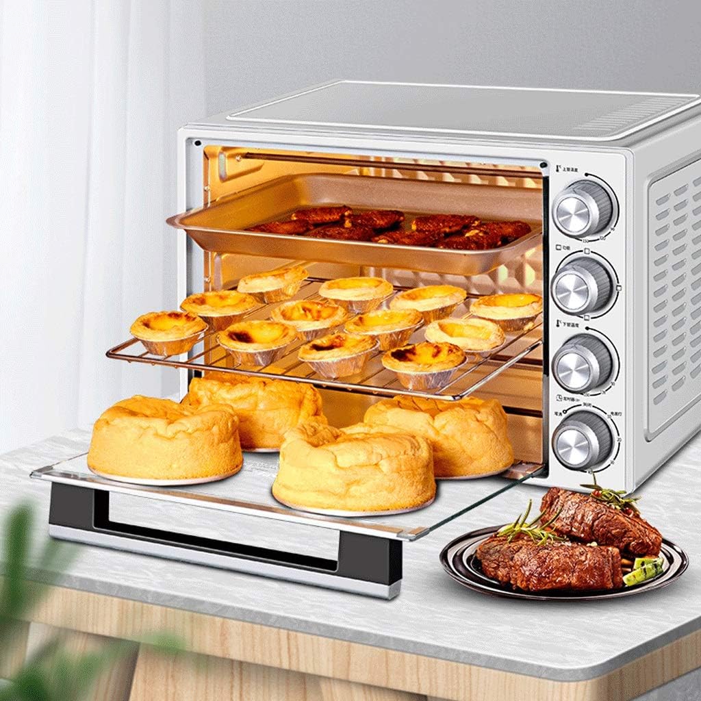 Brushed Stainless Steel, Desktop Electric Oven, Large, Silver