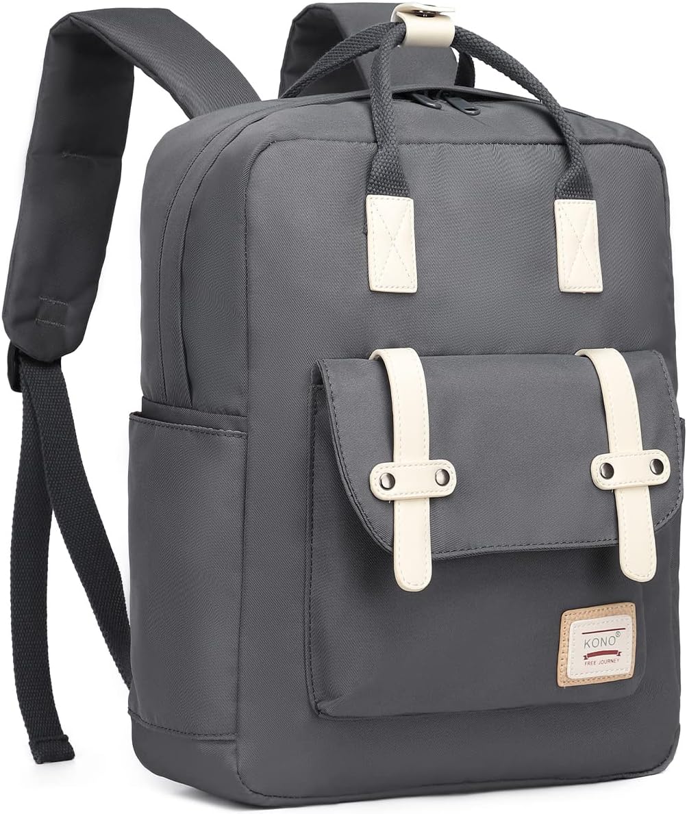 School Bags for Girls Teenagers Backpack Womens Lightweight Travel Work Rucksack Casual Daypack (Grey)