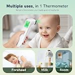 Viproud Forehead Thermometer for Adults, Kids & Babies, Accurate Results | 1s Fast Reading, 3-color backlight screen, 35 Memory Sets, Non-Contact, ℃/℉ Switchable, Silent Mode, Object/Room Mode