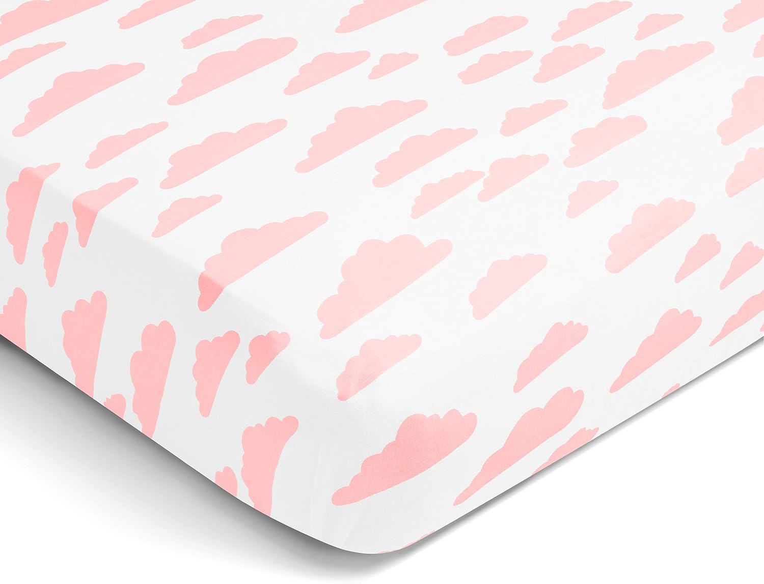 BaeBae Goods Fitted Baby Crib Sheets for Girls, 3 Pack, Soft and Breathable Jersey Cotton, Pink and White, Cute Girly Nursery Mattress Bedding, Universal Fit