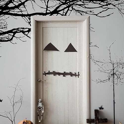 Miniatura 5 de Large Tree Wall Decal, 6 Sheets Peel and Stick Mural Wallpaper, Tree Style, Black, PVC, Waterproof, Indoor Use, for Home Bedroom Living Room Decor