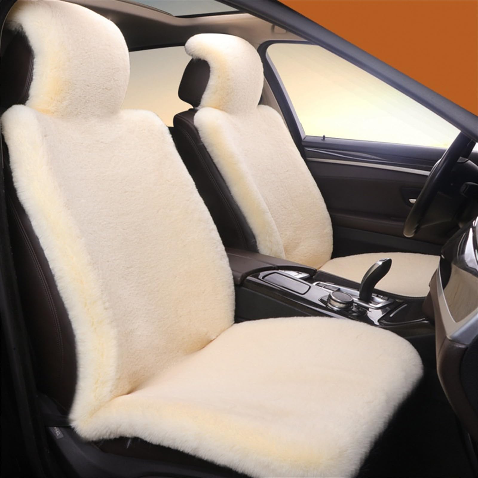 champracer Plüsch Autositzbezug, sitzauflage Auto, lammfell autositzbezug, autokissen winterplüsch, Universell für Autositz, Bürostuhl und meisten Stühle (Lotuswurzel Rosa)