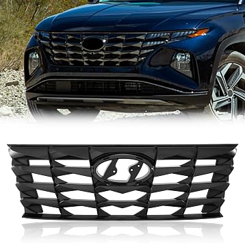 TODO Upper Gloss Black Grille Grill Compatible with 2022 Hyundai Tucson Replacement for HY1200248 86350N9000