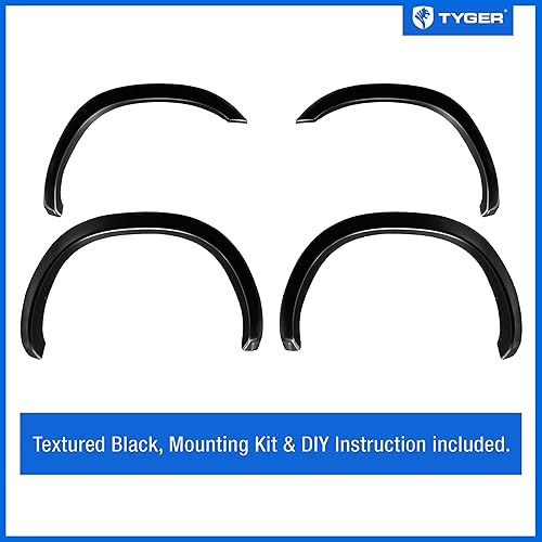 Miniatura 8 de Tyger Auto TG-FF6D4208 para Dodge Ram 1500 2002-2008 Ram 2500 3500 2003-2009 (solo apto para caja de camión de 8 pies), juego de guardabarros