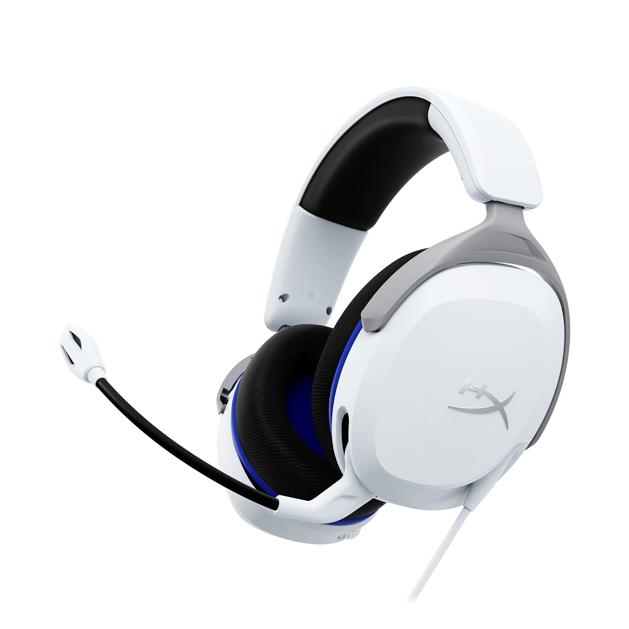 HyperX Cloud Stinger 2 Core, Cascos gaming para Playstation, Drivers de 40 mm y Audio Envolvente, 3.5 mm, Micrófono Plegable con cancelación de ruido - Blanco