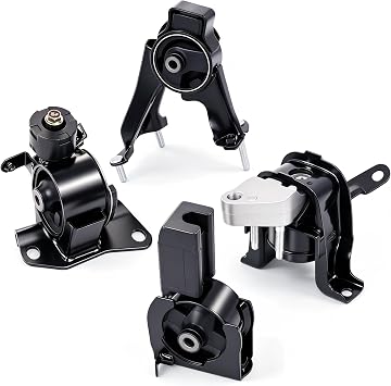 Engine Motor & Transmission Mount Set 4PCS Compatible with 2003-2008 Toyota Corolla 1.8L, Matrix 1.8L, Pontiac Vibe 1.8L, Replaces A4218 A4219 A4220 A4221, Front Rear Left Right Support