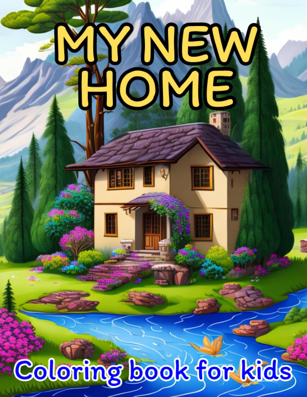 My New Home Coloring book for kids ages 5 up activity relax 100+design