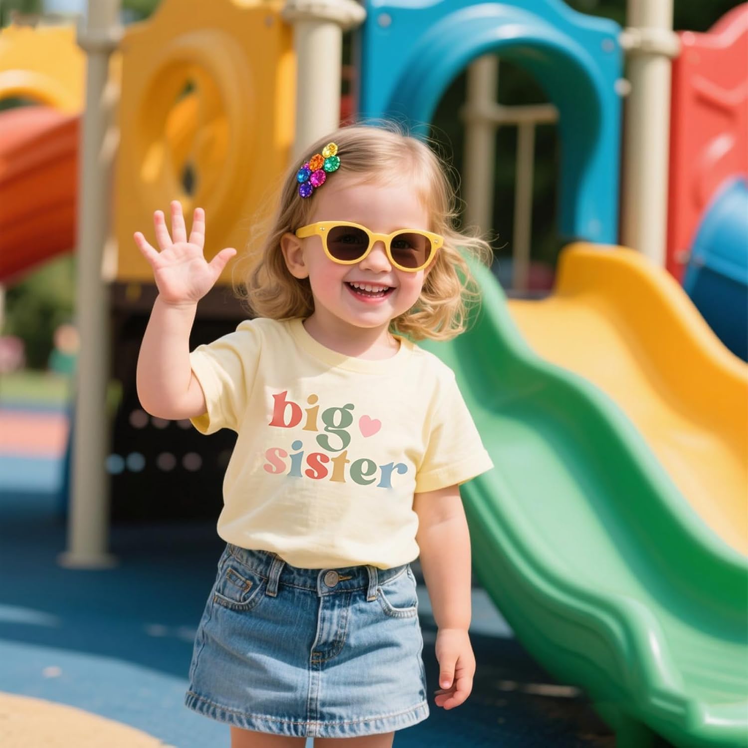 Big Sister Shirt for Girls Toddler Kids Pregnancy Announcement Promoted to Big Sis T-Shirt Summer Short Sleeve Top