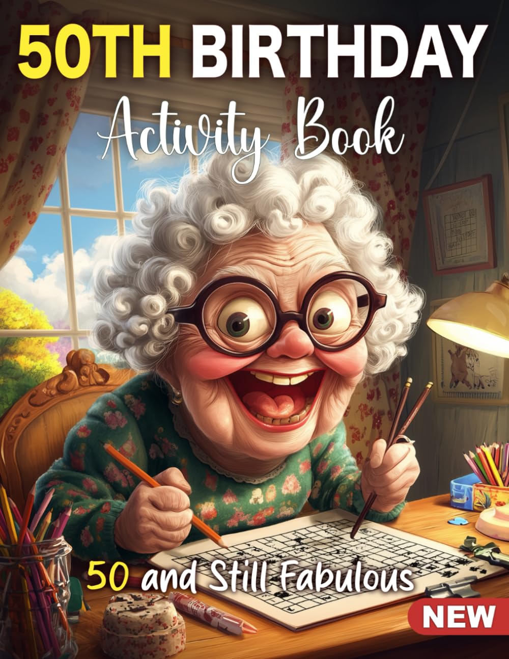 50th Birthday Gifts for Her Funny Fun 50th Birthday Activity Book for
