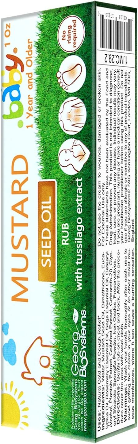 Warming Rub with Mustard Seed Oil (for Babies) 30g/1 Oz