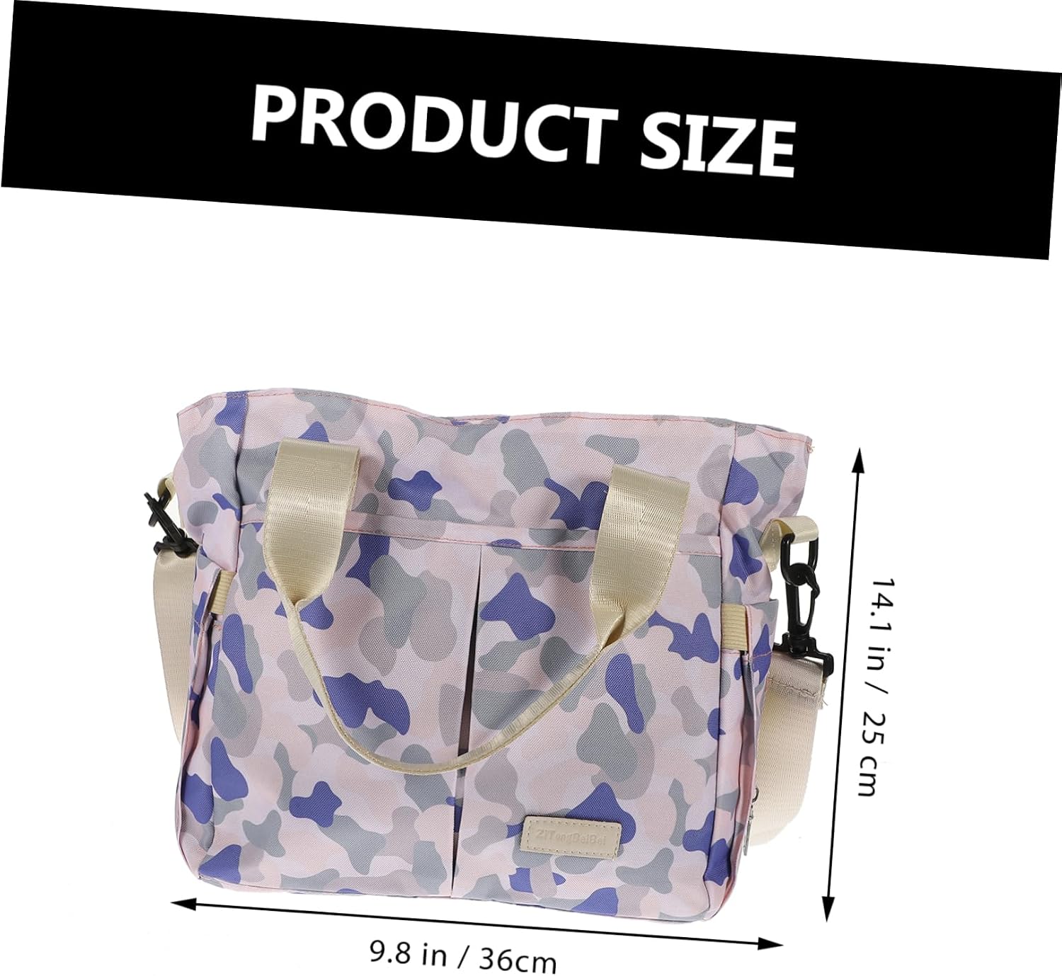 Travel Diaper Bag for Care Tote Extra Wide Opening Stylish Camo Design Storage Handbag for Moms The to Clean Interior