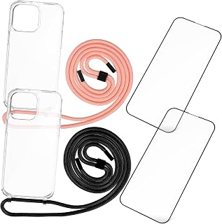 CIYODO 1 Conjunto Alça De Telefone Cordão De Telefone Celular Protetor De Tela De Vidro Silicone Capa De Telefone À Prova De Choque Capa De Telefone Inteligente Colar De Telefone Alça De