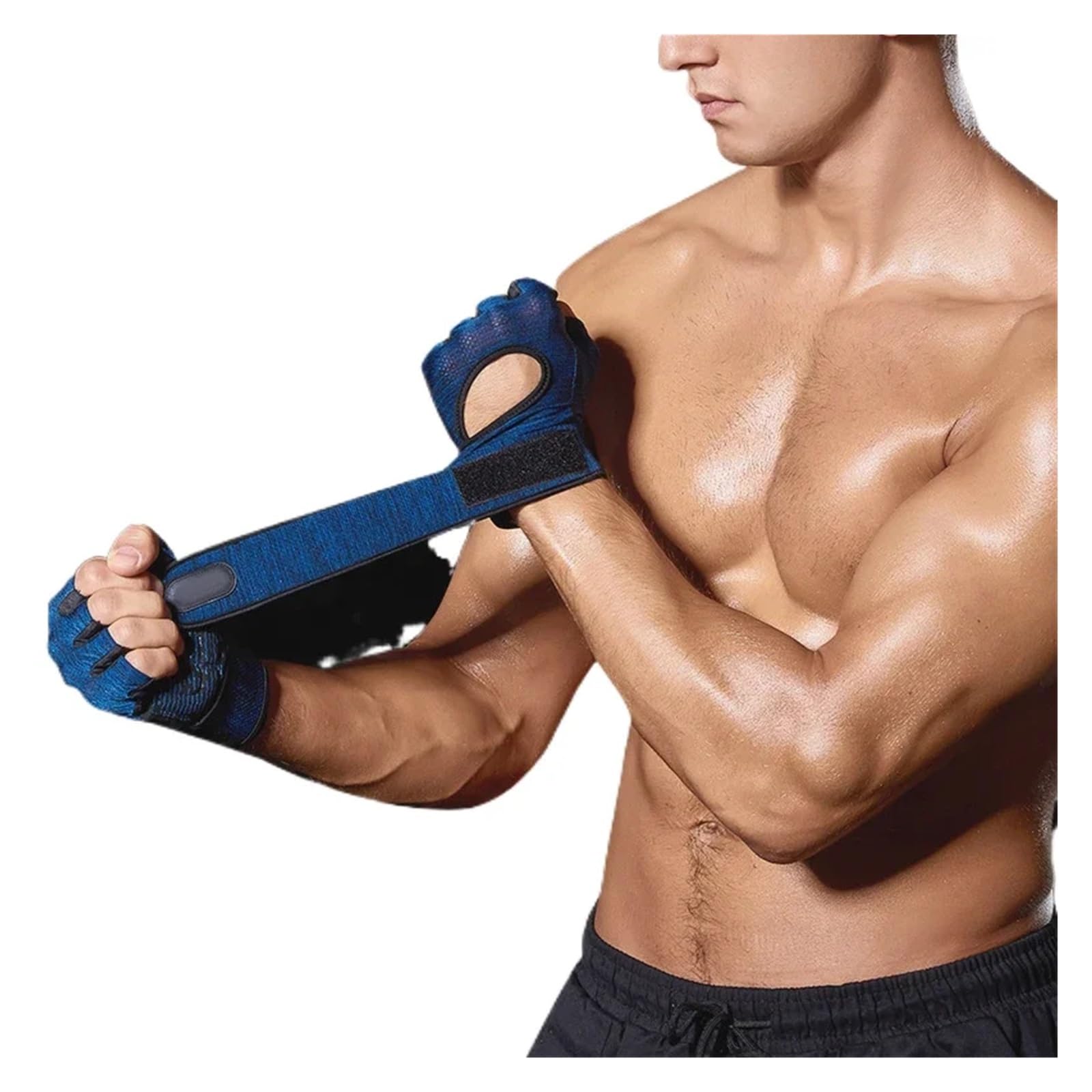 1 paio di guanti da palestra antiscivolo in silicone con mezze dita for bodybuilding, guanti da fitness for yoga, allenamento sportivo con manubri for sollevamento pesi